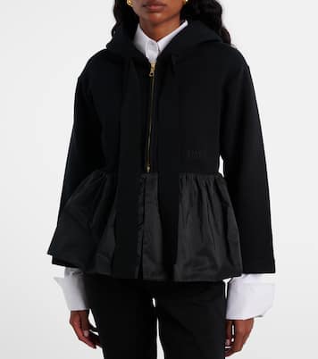 Faille-trimmed cotton jersey zip-up hoodie | Patou