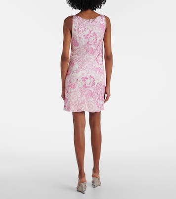 Underwater Barocco draped satin minidress | Versace