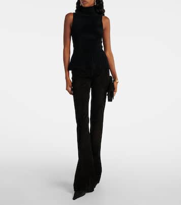 Kam 24 suede flared pants | Stouls