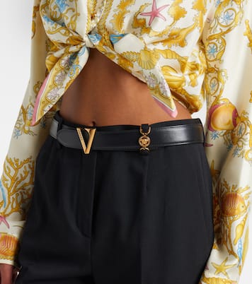 Logo leather belt | Versace