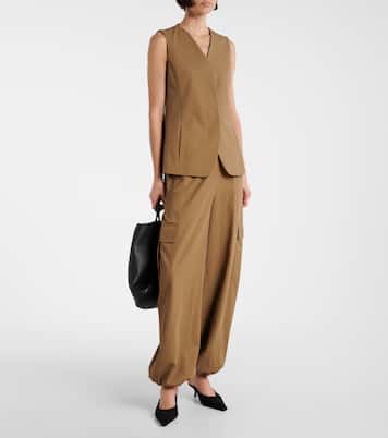 Glauco cotton twill wide-leg pants  | Max Mara