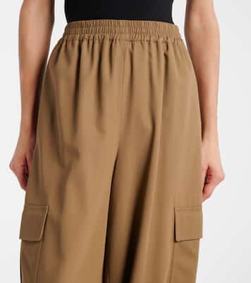 Glauco cotton twill wide-leg pants  | Max Mara