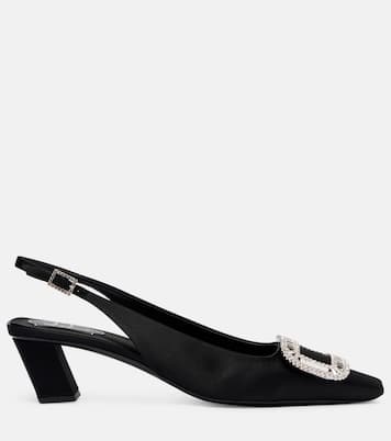 Belle Vivier 45 satin slingback pumps | Roger Vivier