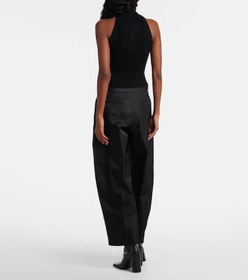 Ribbed-knit turtleneck top | Alaïa