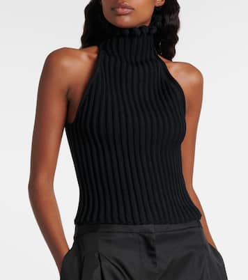 Ribbed-knit turtleneck top | Alaïa
