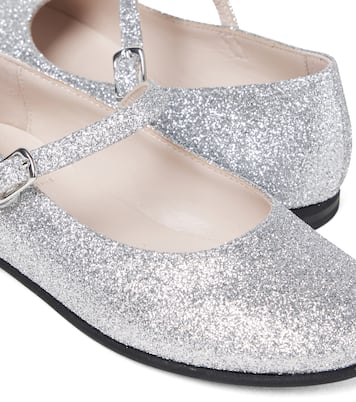 Glitter Mary Jane ballet flats | Il Gufo