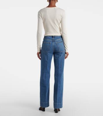 Loose mid-rise wide-leg jeans | Frame