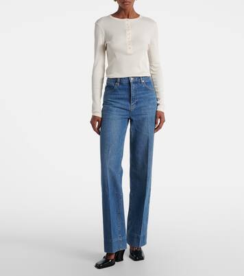 Loose mid-rise wide-leg jeans | Frame