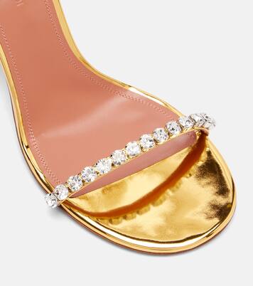 Sandalen Gigi 95 aus Leder mit Kristallen | Amina Muaddi