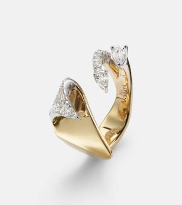 Golden Strada 18kt gold ring with diamonds  | Yeprem