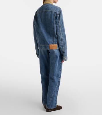 Bestickte High-Rise Straight Jeans | JW Anderson