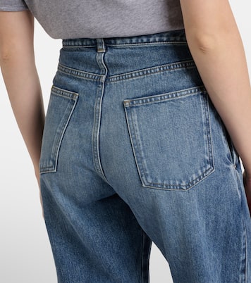 Bestickte High-Rise Straight Jeans | JW Anderson