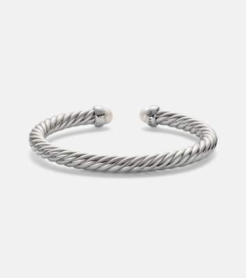 Armreif Cable Flex® aus Sterlingsilber mit Diamanten und Süßwasserperlen | David Yurman