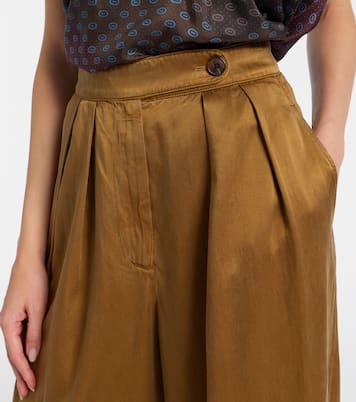 Pleated high-rise wide-leg pants | Dries Van Noten