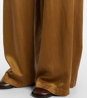 Pleated high-rise wide-leg pants | Dries Van Noten