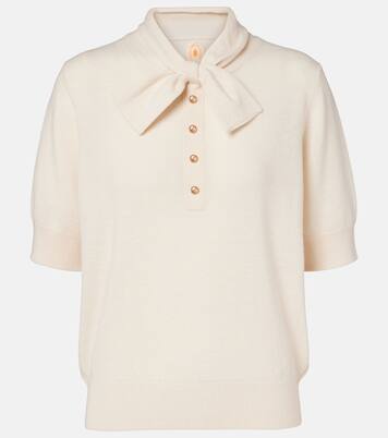 Bow-detail wool and cashmere sweater | Jardin des Orangers