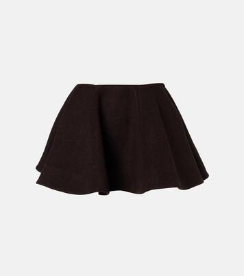 Wool and cashmere-blend miniskirt | Ganni