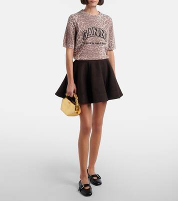 Wool and cashmere-blend miniskirt | Ganni