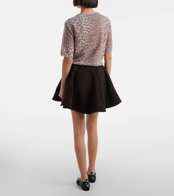 Wool and cashmere-blend miniskirt | Ganni