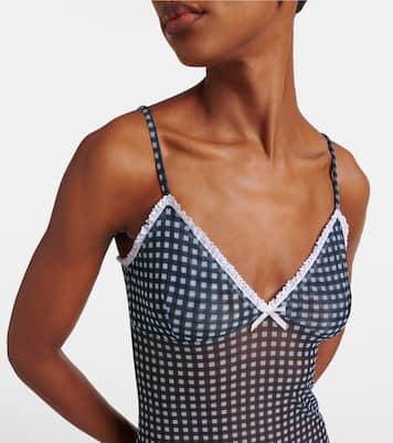 Abito lungo Solay in mesh a quadretti | Bananhot