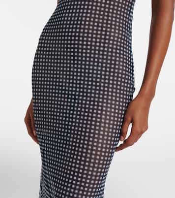 Abito lungo Solay in mesh a quadretti | Bananhot