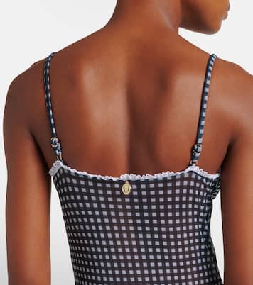 Abito lungo Solay in mesh a quadretti | Bananhot