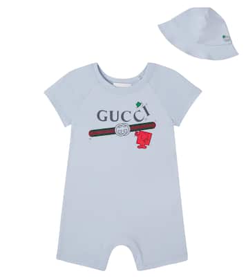 x Mr. Men Baby playsuit and hat set | Gucci Kids