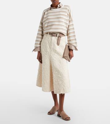 Denim midi skirt | Brunello Cucinelli