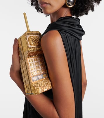 Brick Phone Small embellished clutch | Judith Leiber Couture
