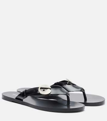Logo leather thong sandals | Coperni