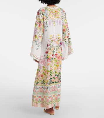 Bedruckter Kaftan aus Leinen | Camilla
