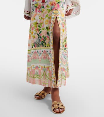 Bedruckter Kaftan aus Leinen | Camilla