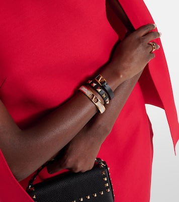 Bracciale Rockstud in pelle | Valentino Garavani
