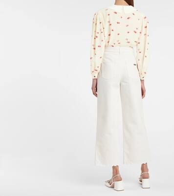 Printed silk crêpe blouse | Miu Miu