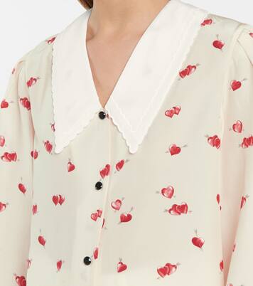 Printed silk crêpe blouse | Miu Miu