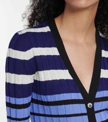 Striped ribbed-knit wool cardigan | Marni