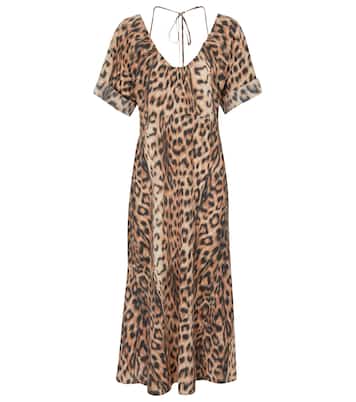 Leopard-print midi dress | Victoria Beckham