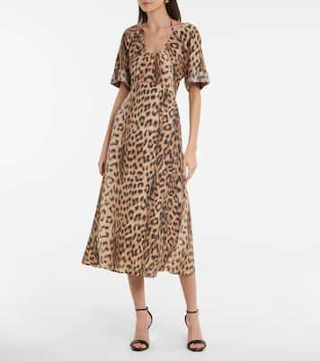 Leopard-print midi dress | Victoria Beckham