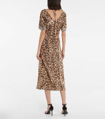 Leopard-print midi dress | Victoria Beckham