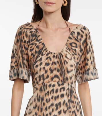 Leopard-print midi dress | Victoria Beckham