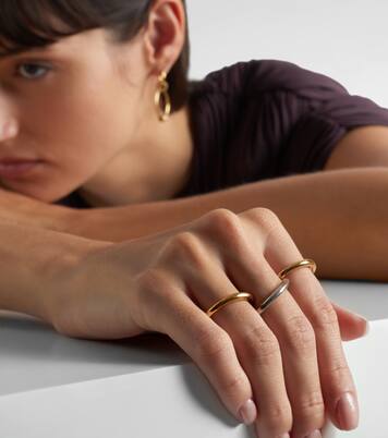 Taurus SG 18kt gold and sterling silver linked rings | Spinelli Kilcollin