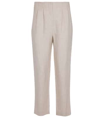 Zeenat linen twill tapered pants | Veronica Beard