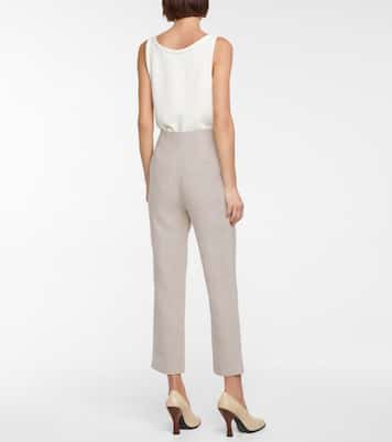 Zeenat linen twill tapered pants | Veronica Beard
