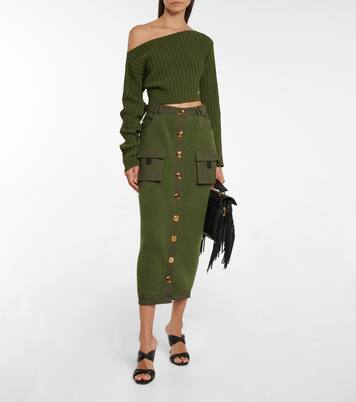 Jersey cropped en mezcla de lana | Balmain