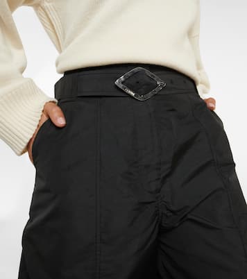 Pantalon ample raccourci à taille haute | Ganni