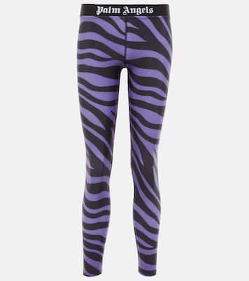 Zebra-print leggings | Palm Angels