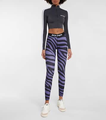 Zebra-print leggings | Palm Angels