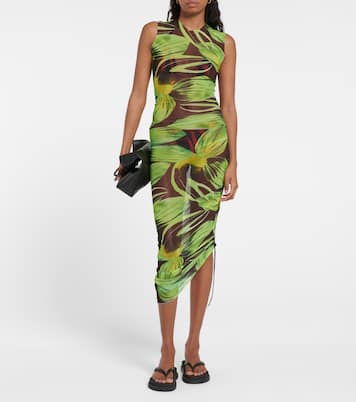 Abito midi Heatwave in mesh con stampa | Louisa Ballou