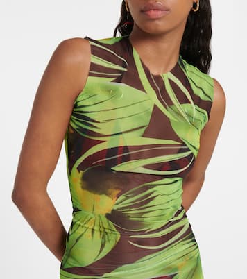 Abito midi Heatwave in mesh con stampa | Louisa Ballou