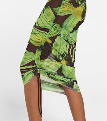 Abito midi Heatwave in mesh con stampa | Louisa Ballou